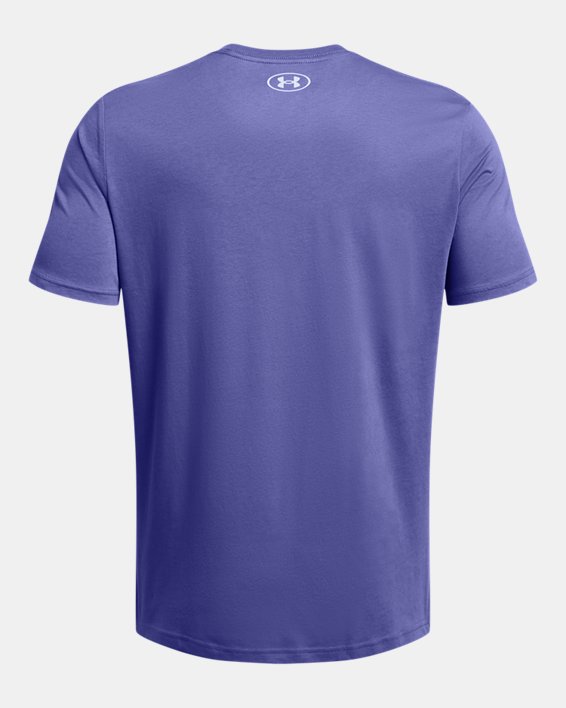 Men's UA Team Issue Wordmark Short Sleeve, Purple, pdpMainDesktop image number 3